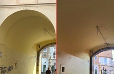 Michalská brána, čistenie, steny, grafity