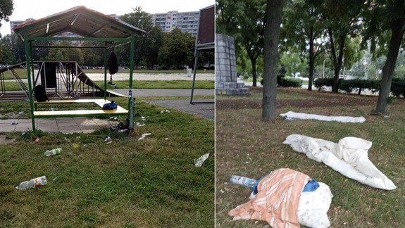 FOTO: Takýto neporiadok našli Petržalčania pod svojimi oknami...