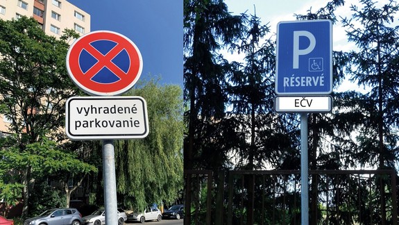 Vyhradené miesta pre ZŤP sa značia po novom: Nápis reservé nahrádza zákaz zastavenia