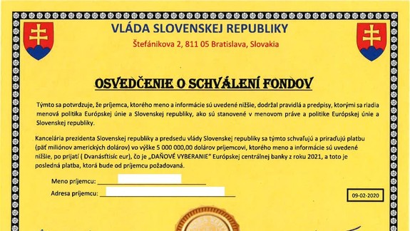 Prezidentský palác upozorňuje na podvodné certifikáty