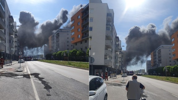 VIDEO: Na Kazanskej ulici vypukol požiar - vysoký oblak tmavého dymu bolo vidno zo širokého okolia