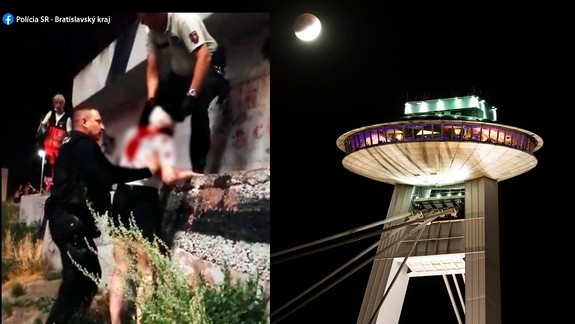 Dráma na Moste SNP: Policajti zachraňovali ženu, ktorej hrozil pád do Dunaja!