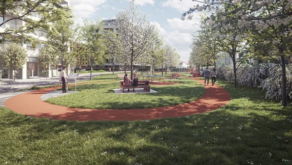Na Račianskej vznikne medzi obytnými budovami nový park