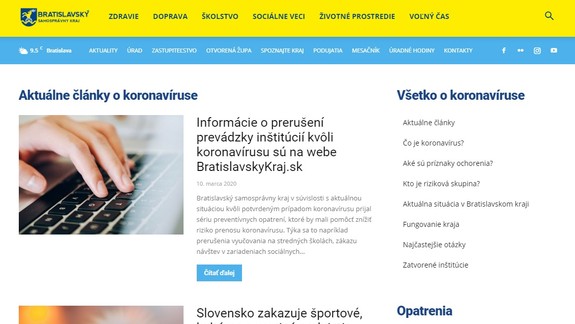 Dôležité informácie o situácii s novým koronavírusom poskytne osobitný web