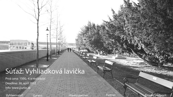 Hľadajú návrh na vyhliadkovú lavičku na nábreží