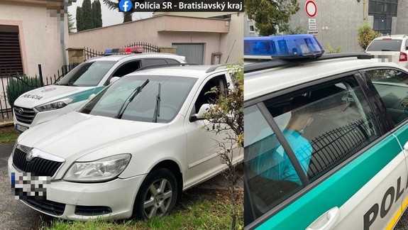 Mladík bez vodičského preukazu chcel vo Vrakuni uniknúť v aute PMJ-čkárom - nevyšlo mu to...