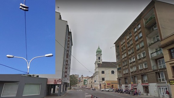 FOTO: Na Špitálskej majú novú atrakciu - na drôte pri električkovej zastávke visia tenisky...