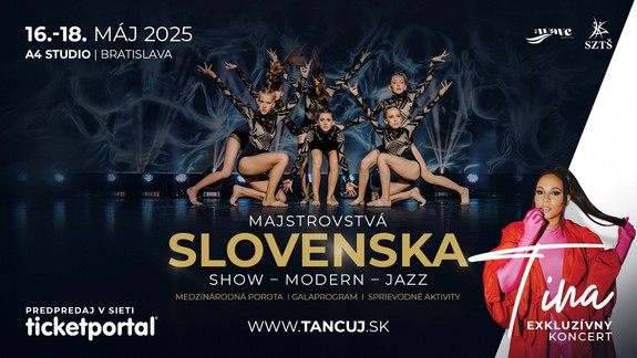 Majstrovstvá Slovenska v tanci s exkluzívnym koncertom Tiny!