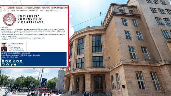 FOTO: Dostali ste mail od Univerzity Komenského? Dajte si pozor, či nejde o podvod, pri ktorom môžete prísť o peniaze!