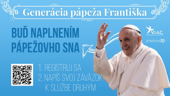 Pápež v SR: Občianske združenie V.I.A.C. organizuje výzvu pre mladých