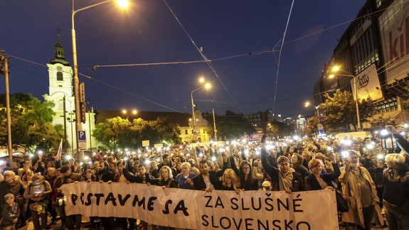 Za slušné Slovensko opäť pochodovalo niekoľko tisíc ľudí