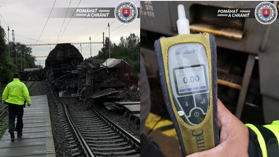 FOTO: Vykoľajený nákladný vlak pri Veľkých Levároch paralyzoval železničnú dopravu v oboch smeroch