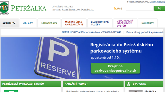 Petržalka plánuje čiastkové úpravy na webe, aj pri stavebných veciach