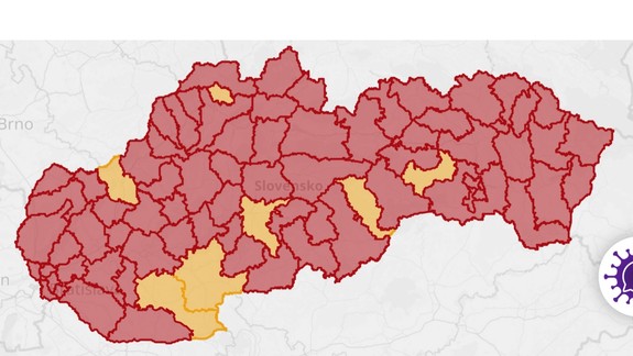 Koronavírus: Na Slovensku už nie je "zelený" ani jeden región