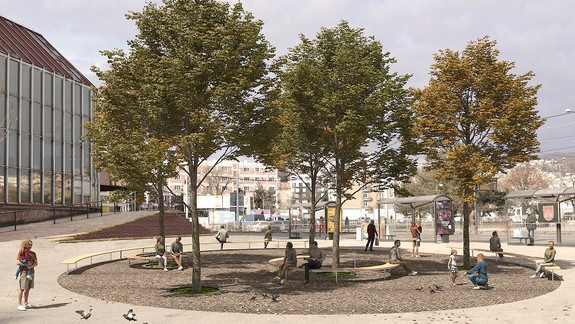 Na Trnavskom mýte pribudnú do konca mája veľké stromy, tieň a sedenie