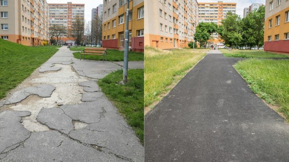 Petržalka pokračuje v oprave chodníkov, tento rok si vzala na mušku miestnu časť Lúky