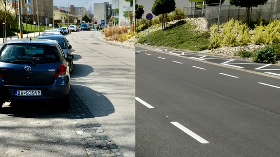 FOTO Dúbravčická ulica v Dúbravke prešla rekonštrukciou