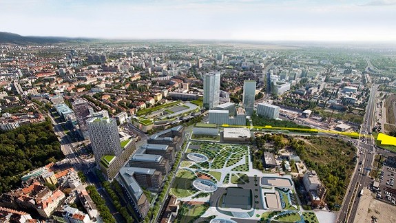 Novú autobusovú stanicu má s Petržalkou spojiť nadzemná dráha ponad Dunaj