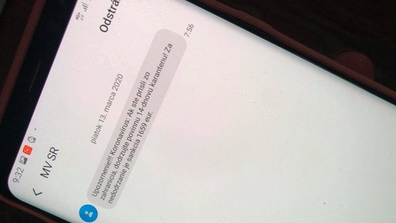 Ministerstvo vnútra cez SMS upozorňuje na dodržiavanie 14-dňovej karantény