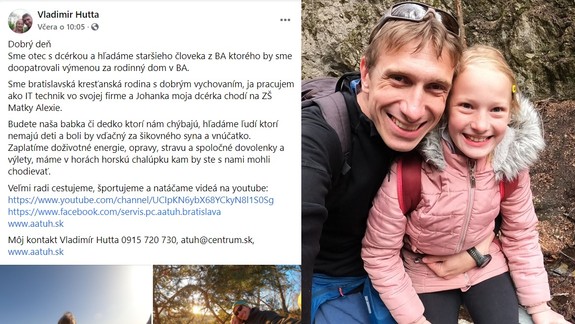 Otecko zverejnil inzerát, že doopatruje seniora výmenou za rodinný dom a poriadne tým mnohých nahneval!