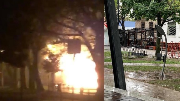 FOTO: V noci vo Vajnoroch zhorel stánok s rýchlym občerstvením - miestni obyvatelia hovoria o podpaľačovi...