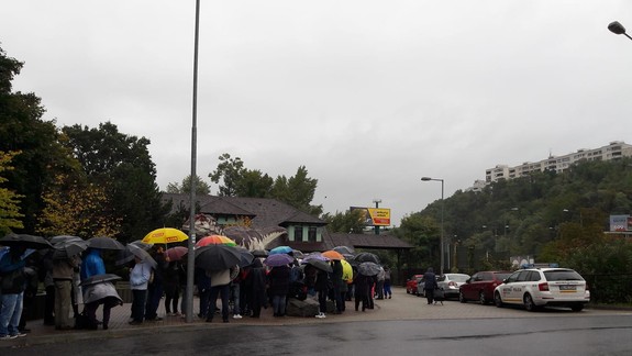 FOTO: Aj napriek zlému počasiu dnes ráno zamierili stovky ľudí do ZOO - nie však pozrieť zvieratá...
