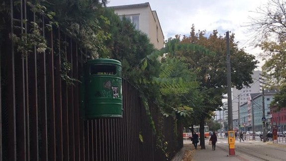 FOTO: Na Miletičovej ulici nájdete aj takúto kuriozitu - odpadkový kôš len pre basketbalistov!