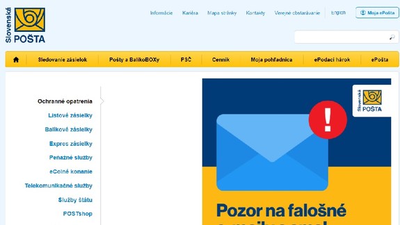 V pondelok nebudú dostupné niektoré služby  a aplikácie Slovenskej pošty