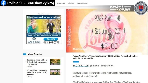 Mladý Bratislavčan uveril, že vyhral v lotérii 2-milióny, ale keď prišiel o 8-tisíc eur, obrátil sa na políciu...