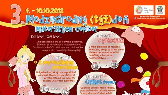 Týždeň materských centier odštartovali Tri prasiatka