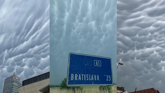 FOTO: Nad Bratislavou sa dnes vznášal mrak so zaujímavými tvarmi - pozrite sa ako vyzeral zhora...