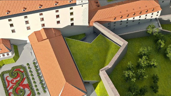 Pamiatky na hrade ochráni krycia stavba, garáže ich neohrozia