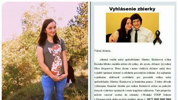 Aj čitatelia Bratislavských novín sa môžu zapojiť do finančnej zbierky pre rodinu zavraždenej Martiny Kušnírovej...