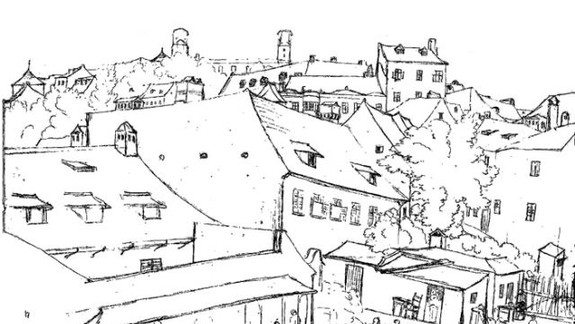 Karl Vesque kreslil aj skice Prešporka