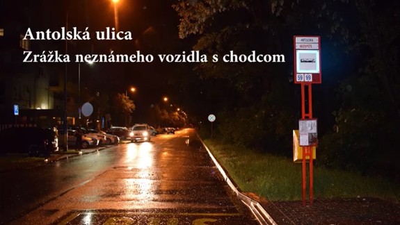 VIDEO: Polícia pátra po šoférovi, ktorý na Antolskej ulici v Petržalke zrazil chodca