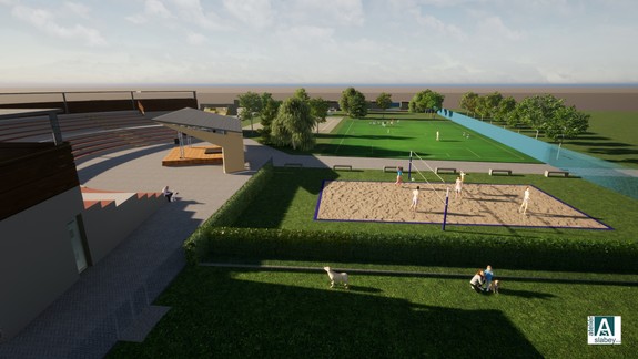 VIZUALIZÁCIE: Nový areál Krče s amfiteátrom v Záhorskej Bystrici ponúkne šport aj rekreáciu, pripomienkovať ho môžu aj miestni