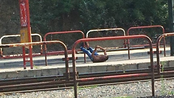 FOTO: Čo to stváral obnažený muž na zastávke MHD?