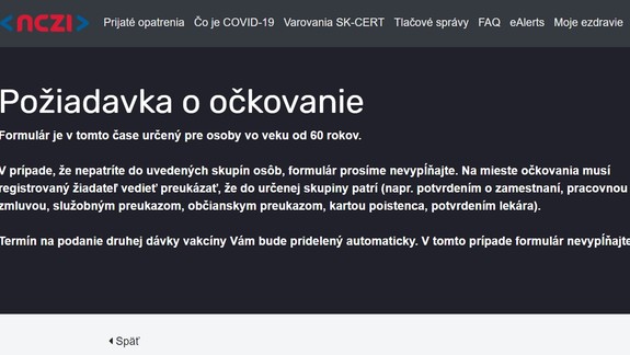 Objednávkový systém na očkovanie čelil v pondelok večer útoku - rezort chystá novú aplikáciu