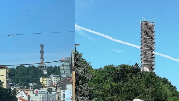 FOTO: Okolo pylóna pamätníka Slavín postavili lešenie - zisťovali sme prečo a ako dlho tam bude...