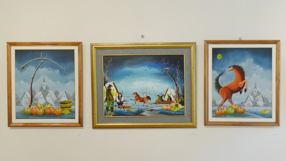 Galériu Slovenského rozhlasu v Bratislave zaplnili obrazmi maliari z Kovačice