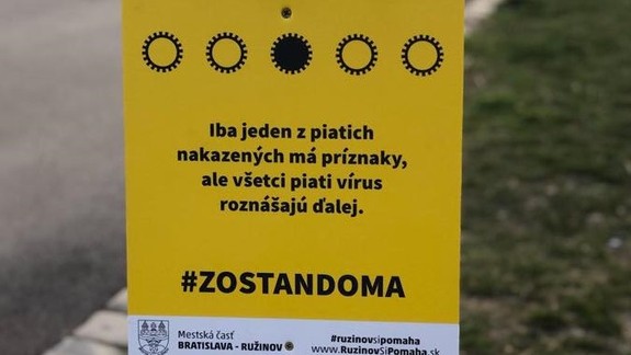 Aj s vtipom: Ružinov apeluje na zodpovedné správanie informačnými tabuľkami