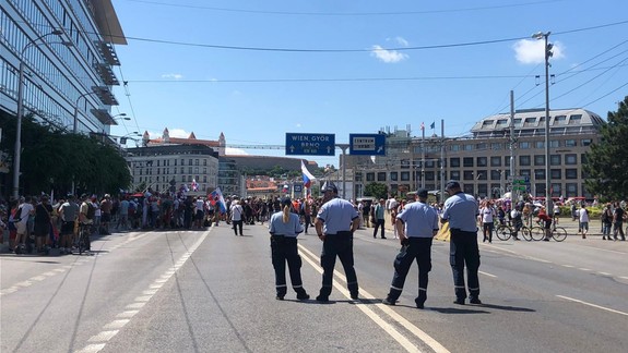 Bezpečnostné zložky o proteste vedeli dopredu, aj keď nebol ohlásený