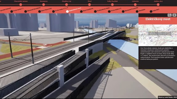 VIDEO Úžasné. Pozrite si vizualizáciu novej električkovej trate v Petržalke