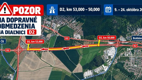 Polícia upozorňuje na dopravné obmedzenia na diaľnici