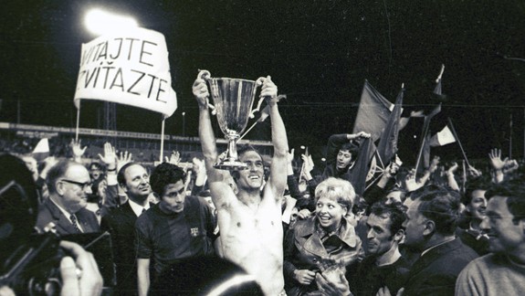 FOTO a VIDEO: Slovan Bratislava presne pred 50 rokmi vyhral európsky pohár po triumfe nad Barcelonou