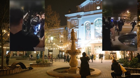 Policajti už zadržali mladíka, ktorý po nich hodil železnú konštrukciu