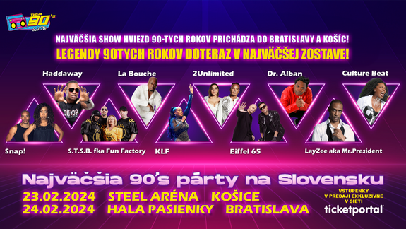 V Bratislave vystúpia cez víkend hviezdy 90-tych rokov, môžete ich stretnúť vo vlaku z Košíc