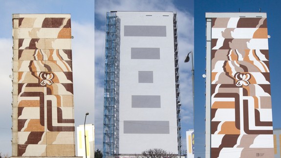 FOTO Pozrite, aké maľby ste kedysi mohli nájsť na štítových stenách v Petržalke