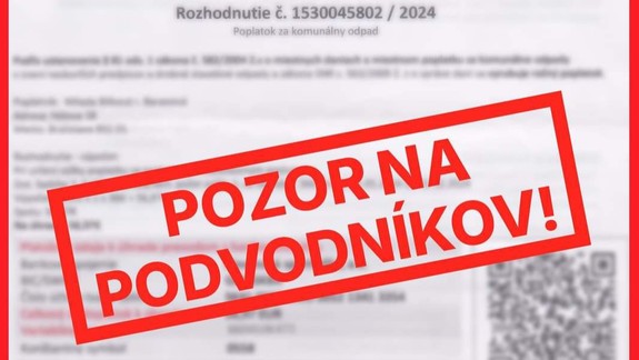 Podvodníci v akcii: Magistrát upozorňuje na falošné rozhodnutia o vyrubení poplatku za odpad