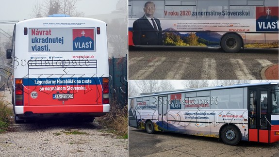 FOTO: V Bratislave sa objavil autobus, na ktorom bude Harabin brázdiť Slovensko